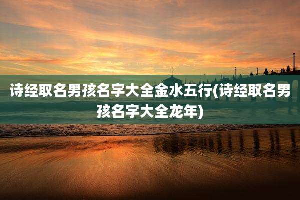 诗经取名男孩名字大全金水五行(诗经取名男孩名字大全龙年)