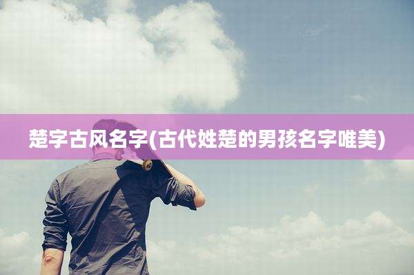 楚字古风名字(古代姓楚的男孩名字唯美)