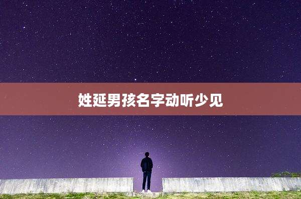姓延男孩名字动听少见