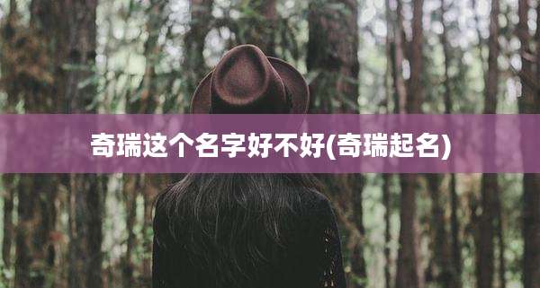 奇瑞这个名字好不好(奇瑞起名)