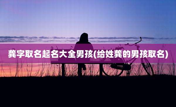 龚字取名起名大全男孩(给姓龚的男孩取名)