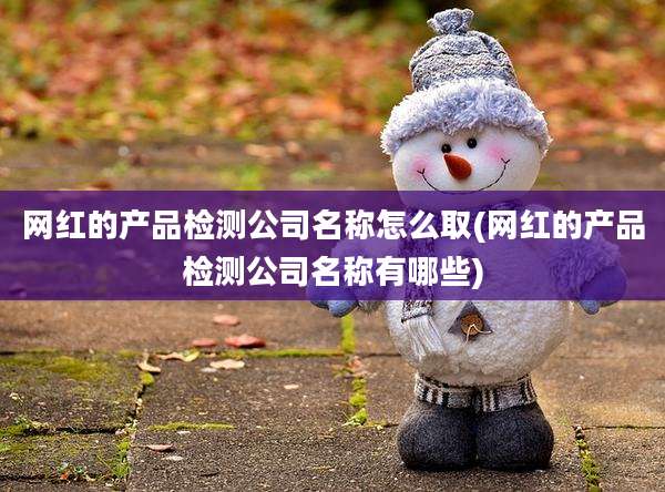 网红的产品检测公司名称怎么取(网红的产品检测公司名称有哪些)