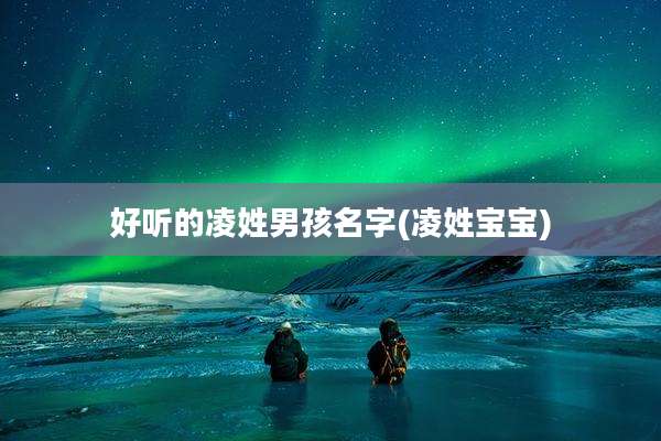 好听的凌姓男孩名字(凌姓宝宝)