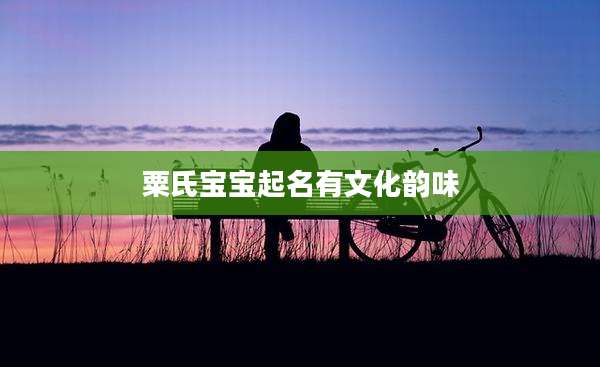 粟氏宝宝起名有文化韵味