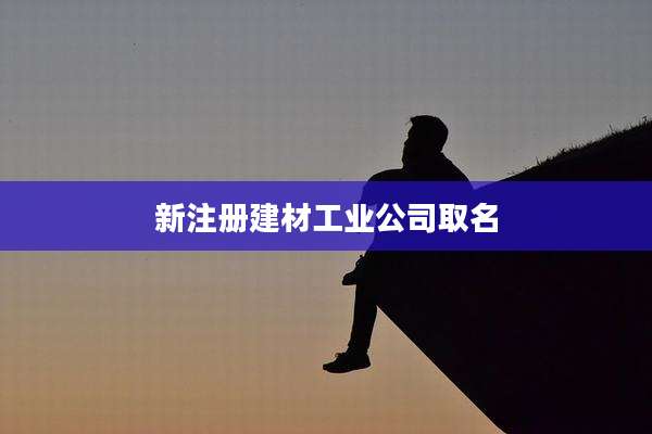新注册建材工业公司取名