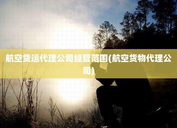 航空货运代理公司经营范围(航空货物代理公司)