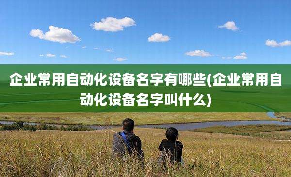 企业常用自动化设备名字有哪些(企业常用自动化设备名字叫什么)