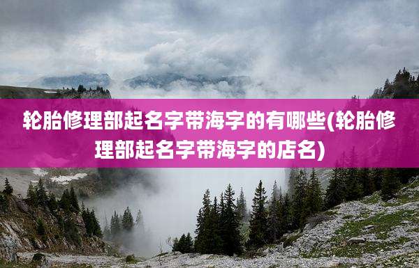 轮胎修理部起名字带海字的有哪些(轮胎修理部起名字带海字的店名)