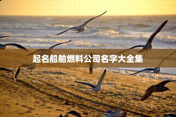 起名船舶燃料公司名字大全集