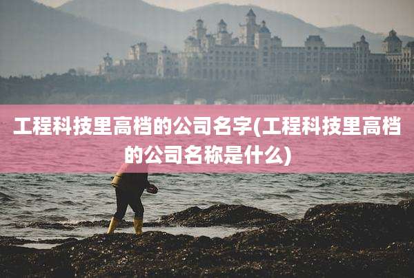 工程科技里高档的公司名字(工程科技里高档的公司名称是什么)