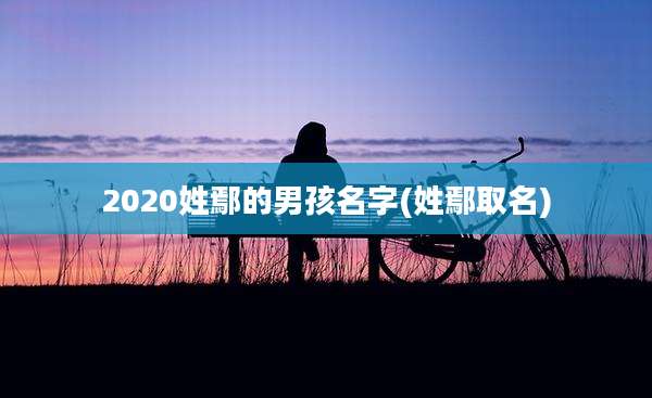 2020姓鄢的男孩名字(姓鄢取名)