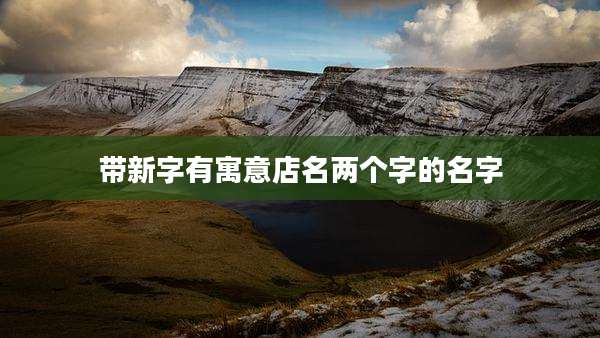 带新字有寓意店名两个字的名字