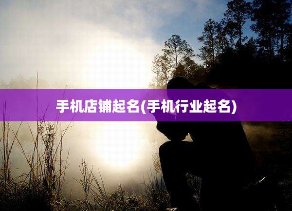 手机店铺起名(手机行业起名)