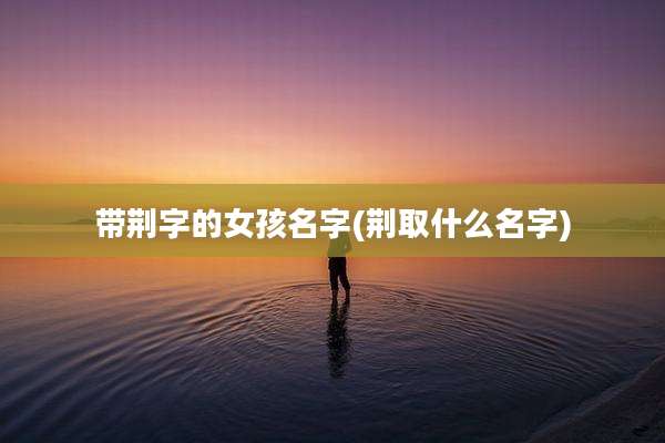 带荆字的女孩名字(荆取什么名字)