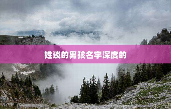 姓谈的男孩名字深度的