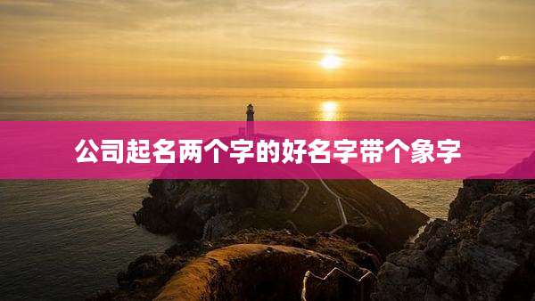 公司起名两个字的好名字带个象字