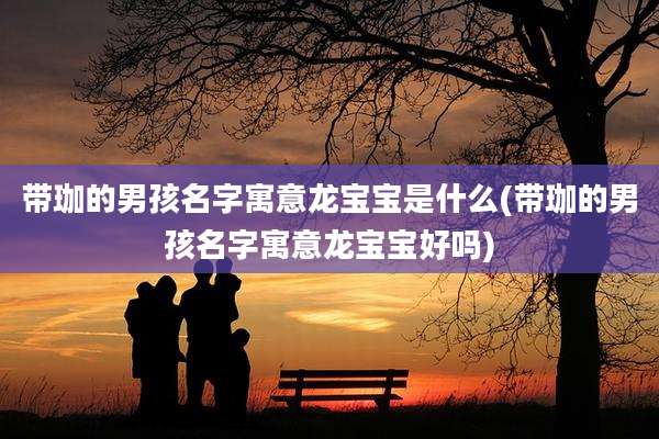 带珈的男孩名字寓意龙宝宝是什么(带珈的男孩名字寓意龙宝宝好吗)