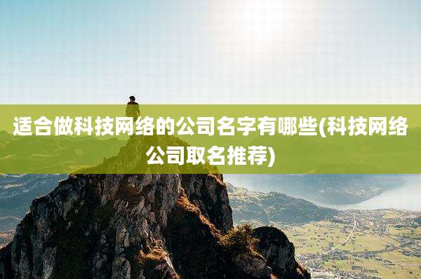 适合做科技网络的公司名字有哪些(科技网络公司取名推荐)