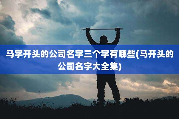 马字开头的公司名字三个字有哪些(马开头的公司名字大全集)
