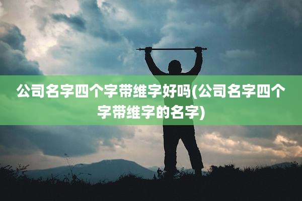 公司名字四个字带维字好吗(公司名字四个字带维字的名字)