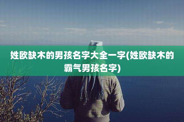 姓欧缺木的男孩名字大全一字(姓欧缺木的霸气男孩名字)