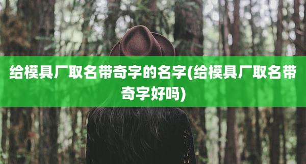 给模具厂取名带奇字的名字(给模具厂取名带奇字好吗)