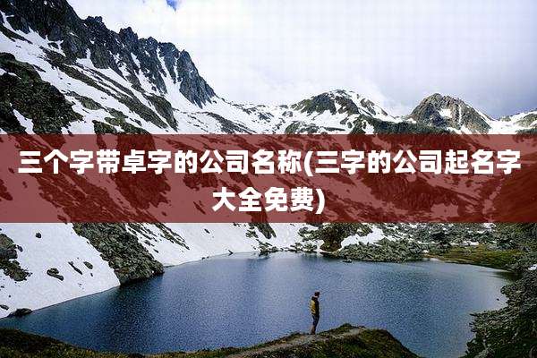 三个字带卓字的公司名称(三字的公司起名字大全免费)