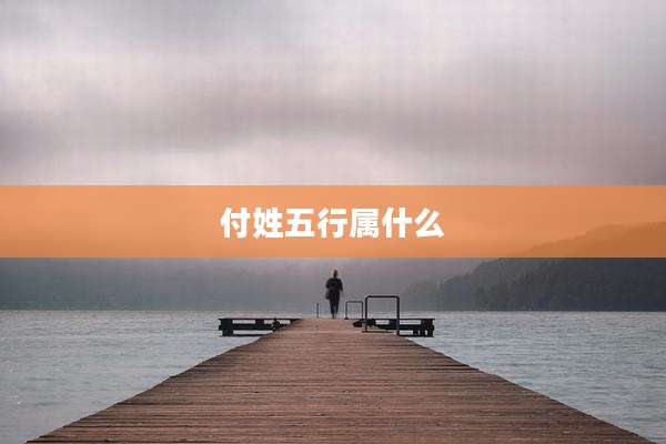 付姓五行属什么