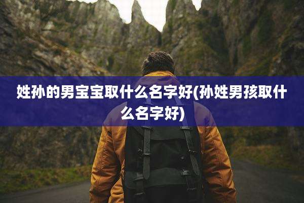 姓孙的男宝宝取什么名字好(孙姓男孩取什么名字好)