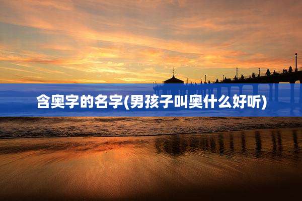 含奥字的名字(男孩子叫奥什么好听)