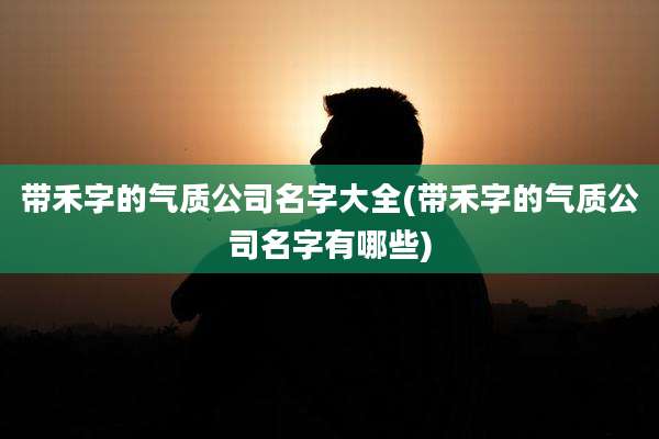 带禾字的气质公司名字大全(带禾字的气质公司名字有哪些)