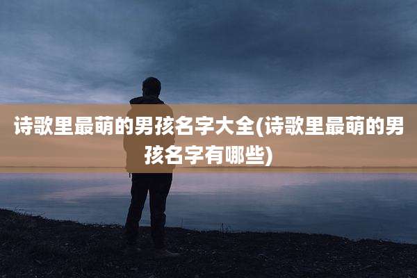 诗歌里最萌的男孩名字大全(诗歌里最萌的男孩名字有哪些)