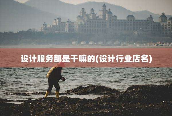 设计服务部是干嘛的(设计行业店名)