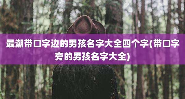 最潮带口字边的男孩名字大全四个字(带口字旁的男孩名字大全)