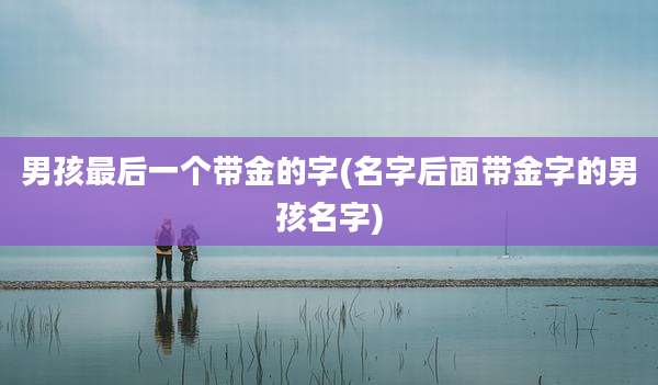 男孩最后一个带金的字(名字后面带金字的男孩名字)