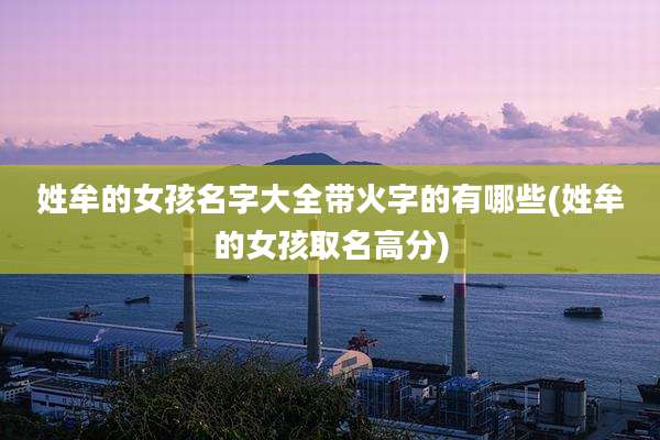 姓牟的女孩名字大全带火字的有哪些(姓牟的女孩取名高分)