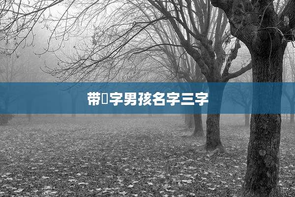 带彧字男孩名字三字