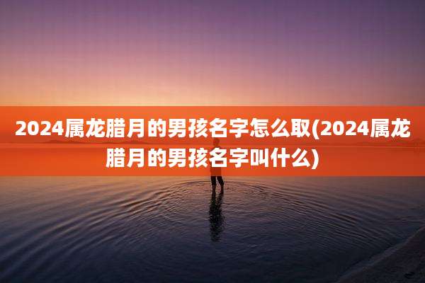 2024属龙腊月的男孩名字怎么取(2024属龙腊月的男孩名字叫什么)