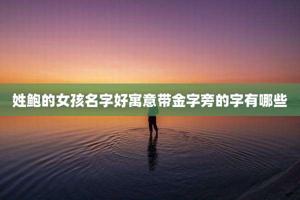 姓鲍的女孩名字好寓意带金字旁的字有哪些