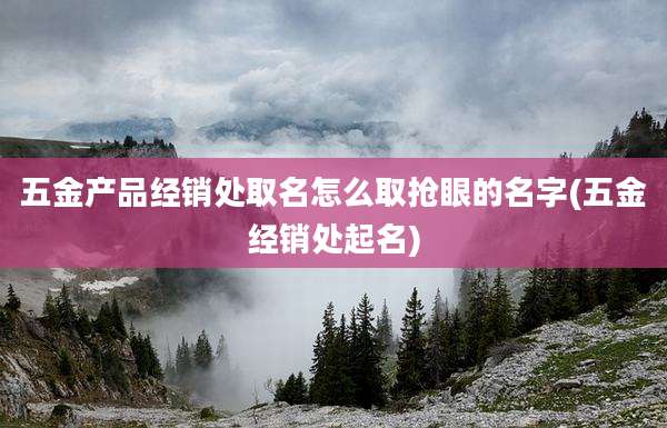 五金产品经销处取名怎么取抢眼的名字(五金经销处起名)