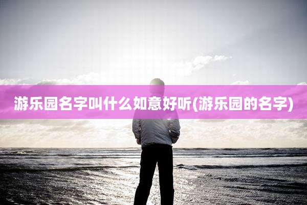 游乐园名字叫什么如意好听(游乐园的名字)