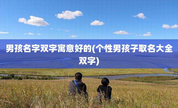 男孩名字双字寓意好的(个性男孩子取名大全双字)