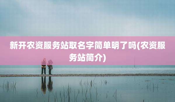 新开农资服务站取名字简单明了吗(农资服务站简介)
