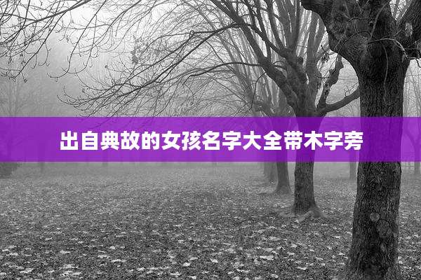 出自典故的女孩名字大全带木字旁