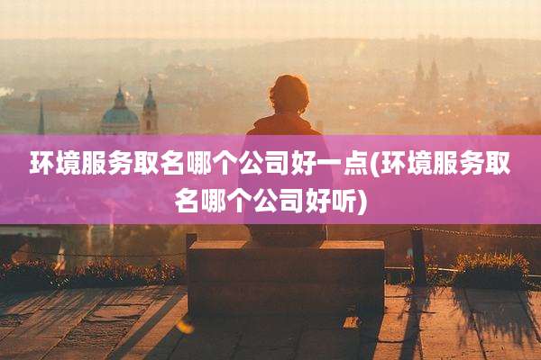 环境服务取名哪个公司好一点(环境服务取名哪个公司好听)