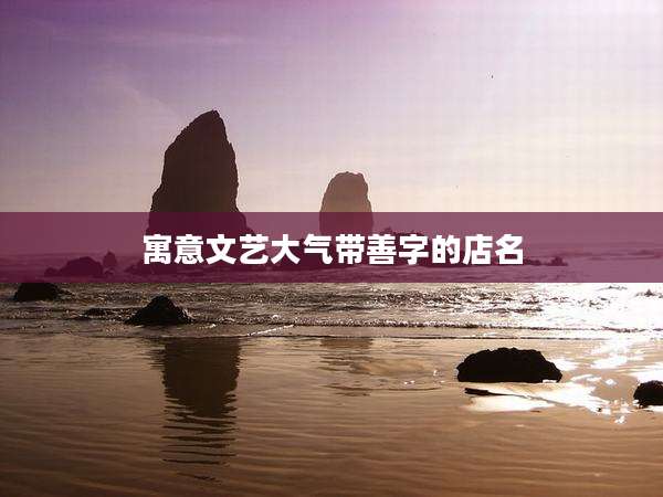 寓意文艺大气带善字的店名