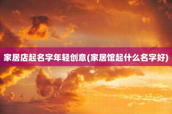 家居店起名字年轻创意(家居馆起什么名字好)