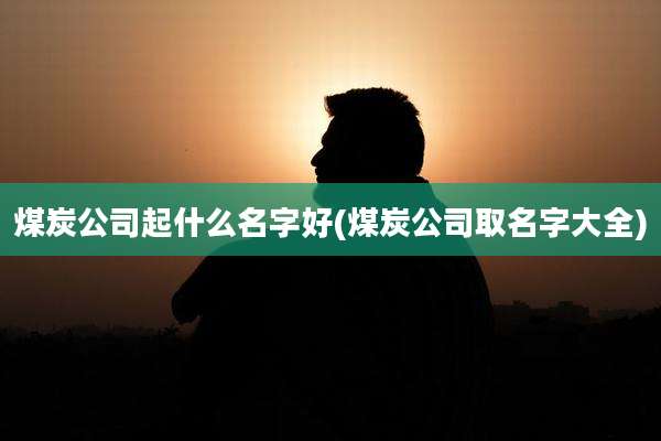 煤炭公司起什么名字好(煤炭公司取名字大全)