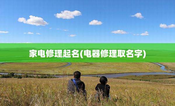家电修理起名(电器修理取名字)