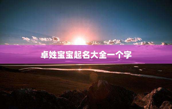 卓姓宝宝起名大全一个字
